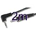 3.5mm Stereo Jack To 3.5mm Right Angled Jack Cable - 2m