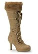 Women's Microfiber Knee Boot With Fur Trim, 3 3/4 Inch