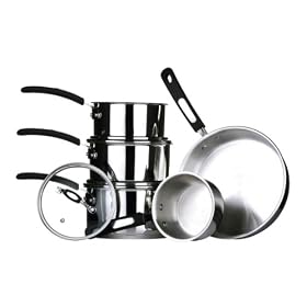 Premier Housewares Tenzo 5-Piece Stainless Steel Cookware Set