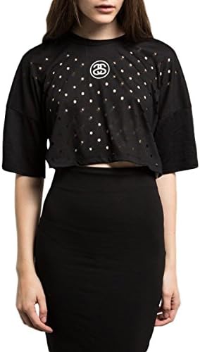 Stussy Womens SS Dot Crop Top Shirt Small White