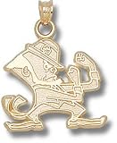 Notre Dame Fighting Irish Solid 10K Gold Leprechaun 3/4'' Pendant