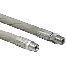 Goodyear EP SpiraFlow Gray Nitrile Rubber Pressure Washer Hose Assembly, Male NPT x Male NPT Swivel Couplings, 4000 PSI Max Pressure