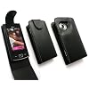 FLASH SUPERSTORE LG GM360 VIEWTY SNAP PREMIUM PU LEATHER FLIP CASE COVER WITH BUILT IN PHONE HOLDER BLACK + SCREEN PROTECTOR