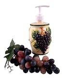 KITCHEN SOAP DISPENSER TUSCANY GRAPE WINE STYLE