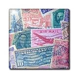 Vintage Postage II - 4 Inch Ceramic Tile
