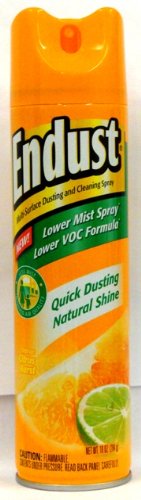 Endust Multi-surface Dusting and Cleaning Spray, Orange Citrus Burst 10 Oz (Pack of 6)
