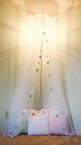 Bed Canopy Mosquito Net with Conical Curtains Fly Screen Neting, White