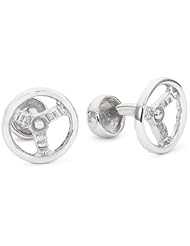 ROTENIER "Novelty" Sterling Silver Steering Wheel and Knob Cufflinks