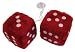 Produkt-Bild: Pl&uuml;schw&uuml;rfel, Fuzzy Dice, rot, Old School