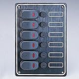 6 Gang Splashproof Switch Panel with LED Bulbs