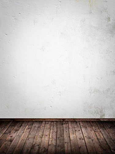 Generic Photography Backdrops White Concrete Wall with Wood Floor Simple Wallpaper Photo Backgrounds for Booth Studio 01377