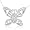 10k White Gold Diamond Butterfly Pendant (1/10 cttw, I-J Color, I3 Clarity)