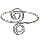 Upper Arm Cuff Bracelet Silver Body Jewellery from India 3.25 Inches (armlt043b)