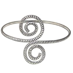Jewellry Indian Sterling Silver Arm Bracelet Armlet 3 inches