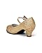 Little Angel Tasha-685E Glitter Bow Mary Jane Pump - Gold