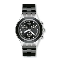 Swatch Men's SVCK4035G Stainless Steel Analog Watch with Black Dial Watch