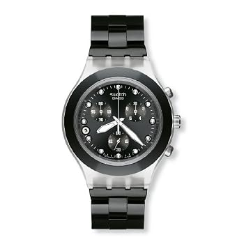 Set A Shopping Price Drop Alert For Swatch Men's SVCK4035G Stainless Steel Analog Watch with Black Dial Watch