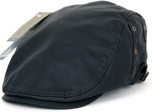 ililily Vintage Waxed Oil Canvas Flat Cap Ivy Newsboy Hunting Irish Driving Hat