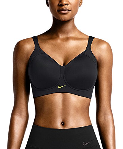 Nike Women's Dri-Fit High Support Pro Hero Training Sports Bra-Black-32-D