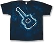 Youth Navy Guitar Tie-Dye T-Shirt