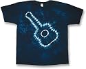 Youth Navy Guitar Tie-Dye T-Shirt