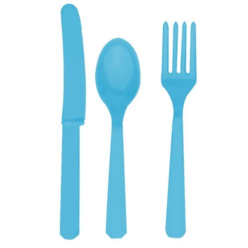 Caribbean Blue Forks, Knives & Spoons (8 each)