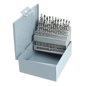 60-Piece Polished High Speed Steel Drill Bit Set - #1-60 - Metal Index Case by C.M.T. Industrial