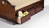 Set of 3 Kids Under Bed Storage Drawers in Antique Honey Brown Oak Finish