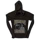 Baltimore Ravens - Helmet Ladies Vintage NFL Hooded Long Sleeve - Medium