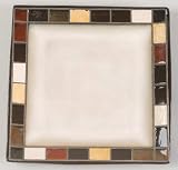Home Trends Mosaic Tile Salad/Dessert Plate, Fine China Dinnerware