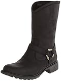 Timberland Women's EK Stoddard Mid Biker WP Riding Boot,Black,8.5 M US