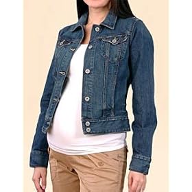Buy A Pea in the Pod: Lucky Brand Button Front Plain Weave Denim Maternity Jacket by Lucky Brand