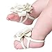 Fullkang 0-12M Baby Toddler Infant Girls Sock Sandals Shoes Barefoot Toe Blooms Shoes (White)