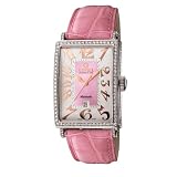 Pink Watch With Diamonds, Gevril Womens Glamour Automatic 