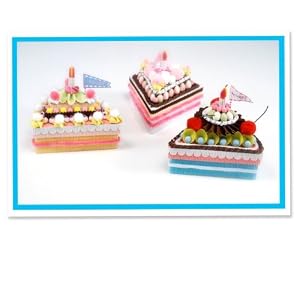 FROSTED BIRTHDAY CAKE GIFT BOXES Set of 3 Glitterville