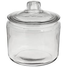 Anchor Hocking 69832T 7-3/8 Inch Diameter x 8-1/8 Inch Height, 3 quart Heritage Hill Storage Jar with Cover