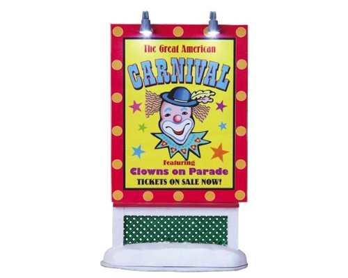 Lemax Village Carnival Sign Battery Operated Lighted Accessory #84773