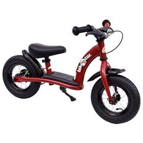 bike*star 25.4cm (10 Inch) Kids Learner Balance Beginner Run Bike Classic - Red