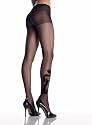 9910 Dragon Tatoo Sheer Pantyhose, Black, One Size