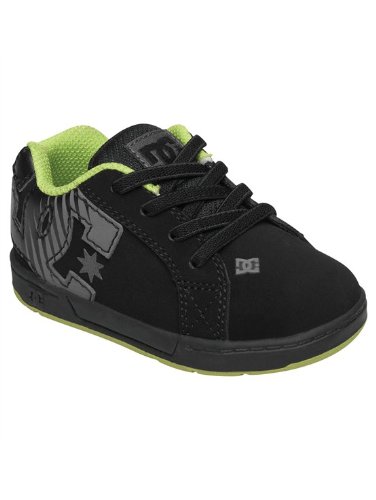 DC Kids Court Graffik Elastic Sneaker (Toddler),Black/Battleship/Lime,10 M US Toddler On Sale