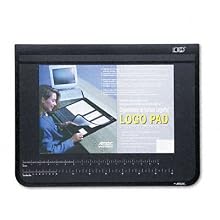 Artistic Products 41700S Logo Padt Recycled Desktop Organizer w/Clear Overlay, 17 x 22, Black