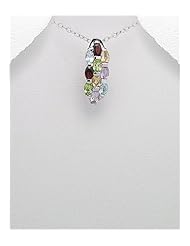 Amethyst Pendant Necklace In 92.5 Sterling Silver