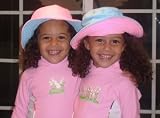 Girls Reversible 2-Tone Nylon Lycra Bucket Hat Sun Hat