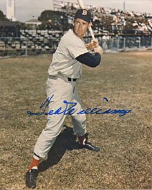 Ted Williams Autographed / Signed Boston Red Sox Baseball 8x10 Photo