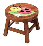 Wooden Stool - Ladybug