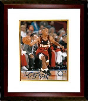 Spud Webb Autographed/Hand Signed Atlanta Hawks 8x10 Photo Slam Dunk Champ 86 Custom Framed
