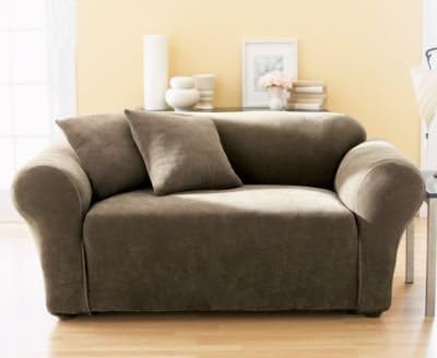 Sure Fit Slipcovers, Stretch Pique Sofa Cover, Cream