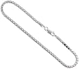 Sterling Silver 2.1 mm Heavy Italian Box Chain, NICKEL FREE. 7", 8", 16", 18", 20", 22", 24", 30"