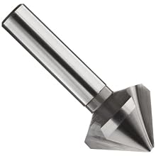Magafor 434 Series Cobalt Steel Single-End Countersink, Uncoated (Bright) Finish, 3 Flutes, 82 Degrees, Round Shank
