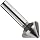 Magafor 434 Series Cobalt Steel Single-End Countersink, Uncoated (Bright) Finish, 3 Flutes, 82 Degrees, Round Shank